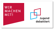 Logo Jugend Debattiert: Wir machen mit!